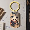 XIOUDO Ukiyo-e Panda Key Holder, Japanese Style Design, Includes Metal