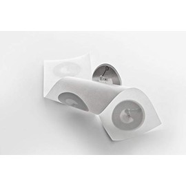 NFC Tag sticker 30 mm, 924 Byte, 100% compatible, 5 pieces in white, optimal for contact data/device/smartphone settings (Wlan, Bluetooth, SMS, telephone call via NFC), NXP NFC chip