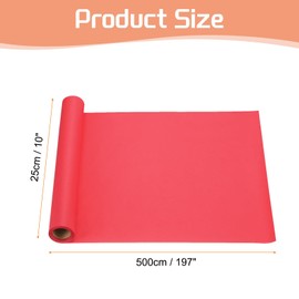 Rebower Kraft Wrapping Paper Roll, Poster Bulletin Board, [for Christmas Wrapping, Bouquet Flower Packing, Gift-Wrap] - 10 x 197 Inch / Red / 1 Roll