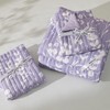 Bedsure Floral Quilt Set King - Reversible Purple Botanical Quilt