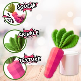 PeppyPawz Squeaky Dog Chew Toy, Crinkle Dog Toys for Aggressive Chewers, Boredom Buster for Small, Medium & Large Breeds, Durable Tough Heavy Duty Strong Rubber, Interactive Enrichment Pet Toy Gift