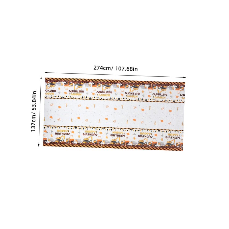 MERRYHAPY Home Decor Construction Plastic Tablecloth Stylish Practical for Parties
