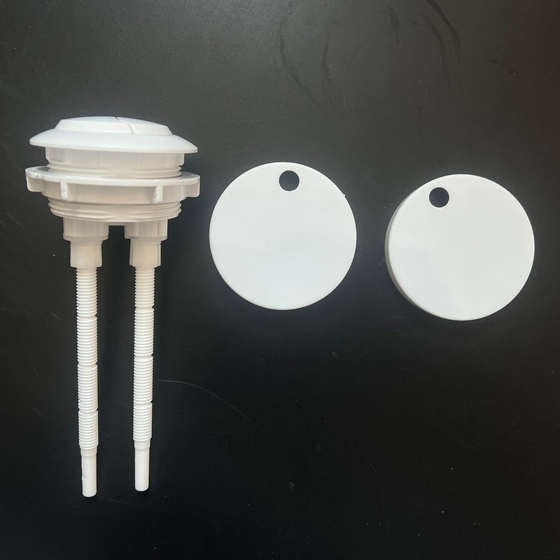 WinZo Toilet Round Dual Flush Button with Toilet Seat Bolts