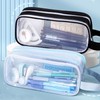 MLPKOI 2 PCS Clear Pencil Case for Exams, Transparent Pencil