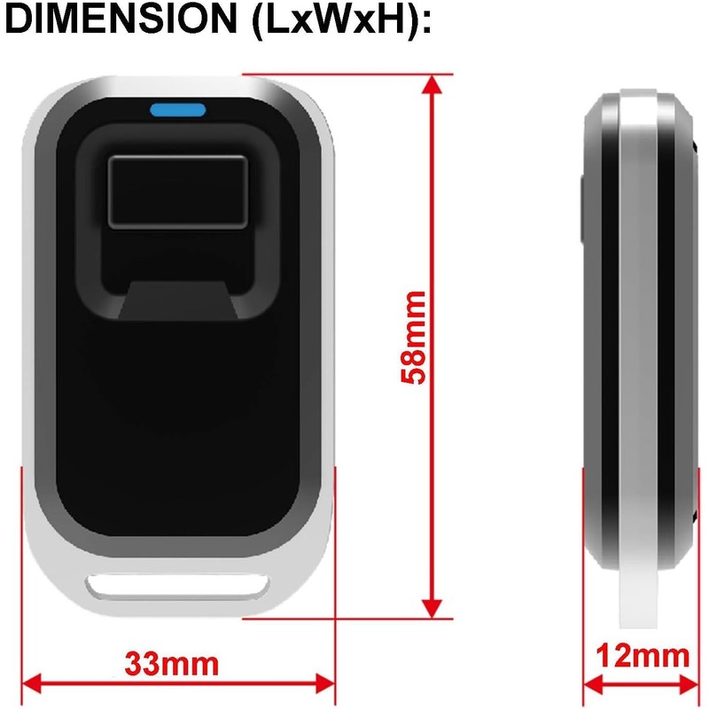 UHPPOTE 12VDC RF Wireless Remote Control Switch 433.92MHz 1-Channel for