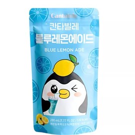 Cantabile Korean Convenience Store Pouch Drink Ready-to-Drink Refreshing Beverage Imported from Korea (1 Pack, Blue Lemon Ade)