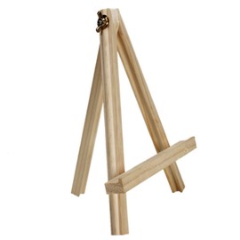Auvanteo Portable 9" Wood Tripod Tabletop Display Easel for Artist Painting, Sketching, Displaying Photos, Decorative Plates and More