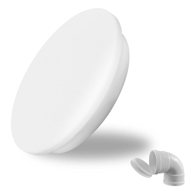 Batheidon 1 x Ventilation Pipe Cover, Diameter 100 mm, PVC