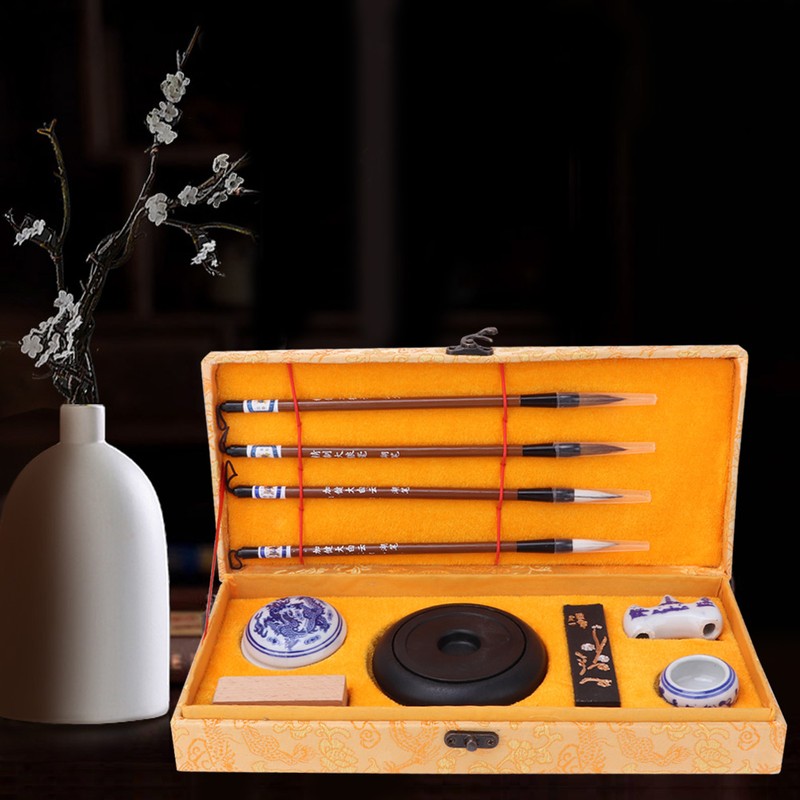 Chinese Traditional Calligraphy Set Four Treasures of the Study Brush
