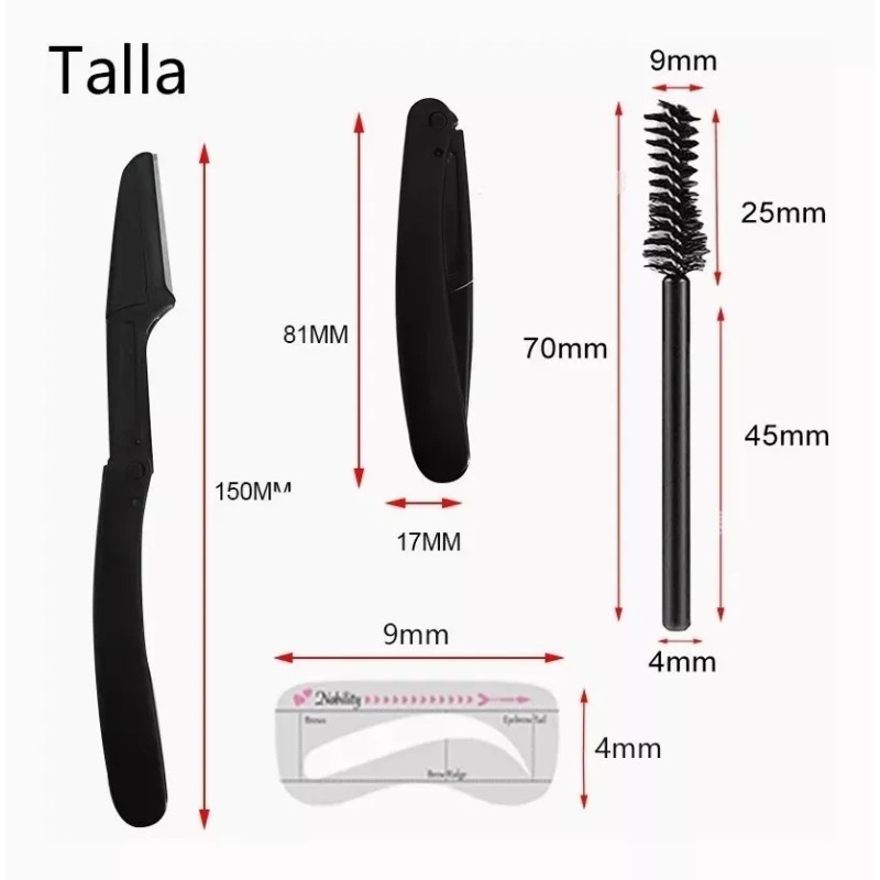 Dolores 15pcs Kit Cejas Modelado Sello Cera Prueba Agua Con