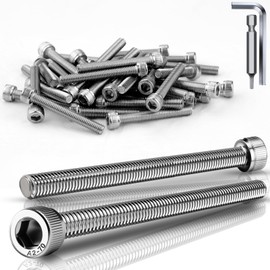 TXXATX M6 Screws Allen Socket Head Cap Screws M6x90 mm, 8 Pcs Hex Bolts 304 Stainless Steel Cylinder Socket Bolts DIN 912 /ISO 4762 Fully Threaded Machine for DIY Home Repairs Bicycle Motorcycle