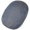 Stetson Herringbone Linen Flat Cap hat (59 cm - Blue)