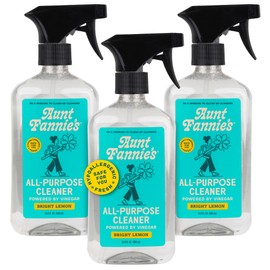 Aunt Fannie's All Purpose Household Cleaner, Multi-surface Spray, Powered by Vinegar for Kitchen, Bath, Windows and Countertops, Lemon Scent (Pack of 3)