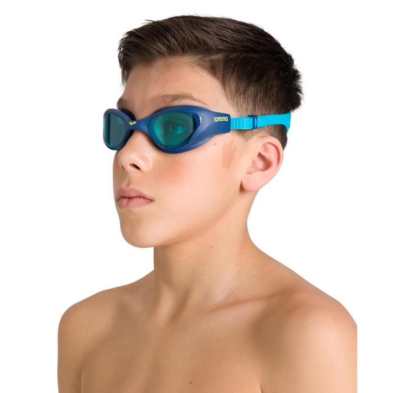 Arena Unisex Teen Youth Non-Mirrored Swim Goggle, 858/ Light Blue/red