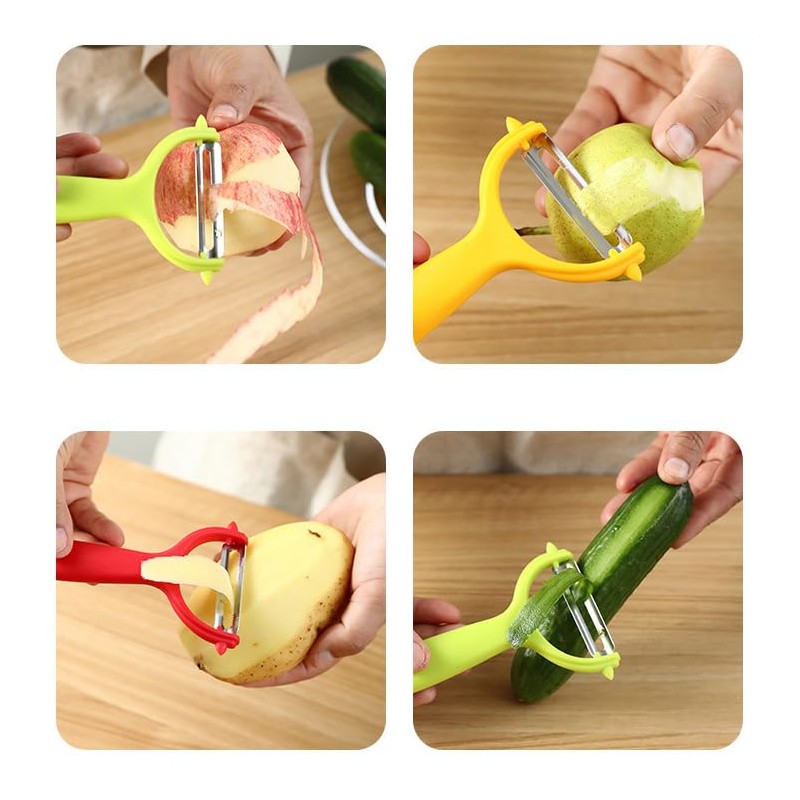 Luszmoax Peeler-Vegetable-Potatoes-Carrot-Fruit-Apple Stainless Steel Y Peelers for Kitchen