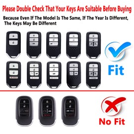 ShuDay Key Fob Case Cover Compatible With Honda Accord Civic Cr-V Hr-V Fit Odyssey Jed Crosstour Crider Accessories , Material Tpu Soft Case Full Protection With Keychain, Key Fob Shell (Blue)