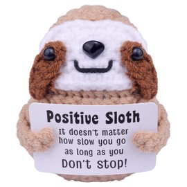 Mwmoeen Funny Positive Crochet Sloth Pocket Hug, Creative Positive Potato Doll Gifts Best Friend Gifts for Girlfriend Small Gifts for Women
