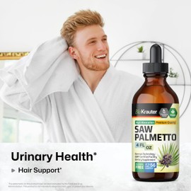 BIO KRAUTER Saw Palmetto Extract - Vegan Saw Palmetto for Men and Women - Urinary Support - Alcohol & Sugar Free - 4 Fl.Oz.