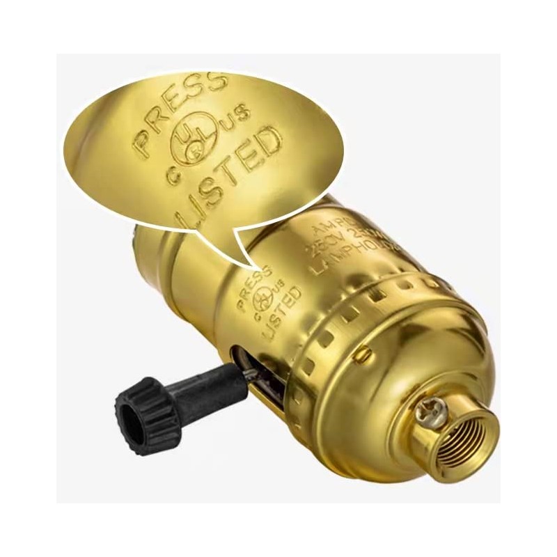Brass Finish Lamp Repair Kit - Rewire Table & Floor