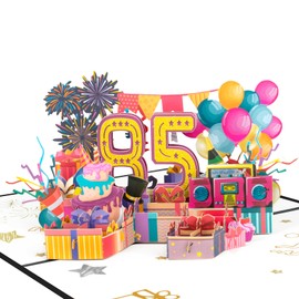 GREETING ART 85th Birthday Pop Up Card,85th Birthday Card for Mom Dad, 85th Bday Gifts for Men Women,85th Bday Card for Grandpa Grandma, Funny 85 Years Old for Husband Wife