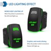 Green LED Light Bar + Rear Lights Toggle Rocker Switches