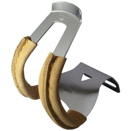 MKS Half Clip Steel - Deep - With Leather, Metallic, One Size