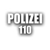 #A4510 Police 110 Sticker Phone Number Guardman 1x 15 x 4 cm x 3.5 cm