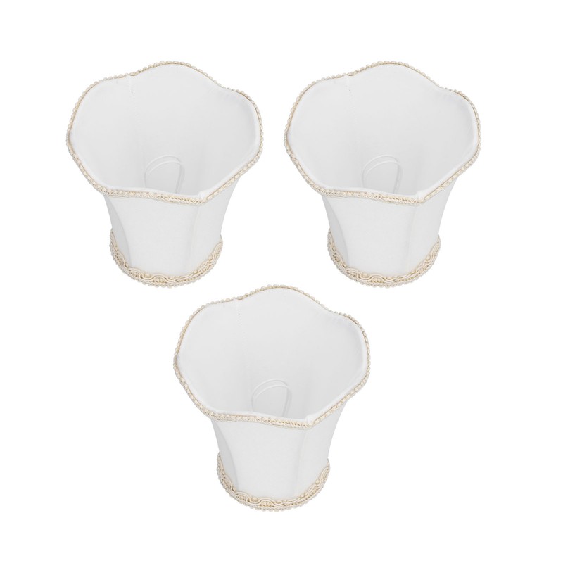 3Pcs Fabric Lamp Shade E14 Clip On Wall Lamp Candle
