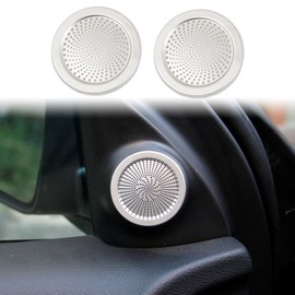 crosselec Inner Front Door Small Speaker Cover Trim for Dodge Durango 2011-2022 (Silver)
