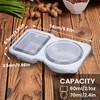 PEAPIN 20PCS Reusable Double Food Containers Compartment Condiment Containers Thickened