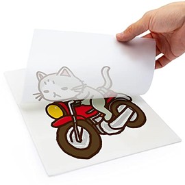 CISinks Hot/Cold Peel DTF Film 100 Sheets A4 8.25" x 11.75" PET Heat Transfer Paper for DIY Direct Print PreTreat Universal Waterproof Transparency on T-Shirts, for Printing Textile