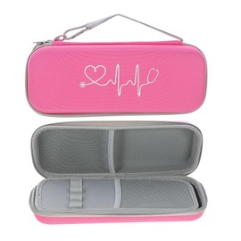 iplusmile Stethoscope Case Hard Carrying Case Portable Stethoscope Travel Storage Bag Cover Organizer for Stethoscope Nurses Accessories Pink