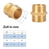 Nutmanel Hex Nipple Brass Fitting 1" Double Nipple 1 Inch