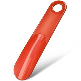 Senbers Plastic Shoe Horn for kids 7.5 Inch, Small Shoe Horn Travel Size for Mens Women(Red-orange)