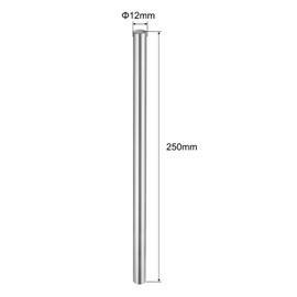 uxcell 2 Pcs Linear Motion Rod Shaft Guide 12mm x 250mm (0.472" x 9.84") Hardened Chrome Plated Steel Linear Rail Rod for 3D Printer, CNC Machine