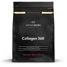 Protein Works - Collagen 360, Powder Supplement, Type I & III, High Protein, Summer Berry Burst, 480g, 32 Servings