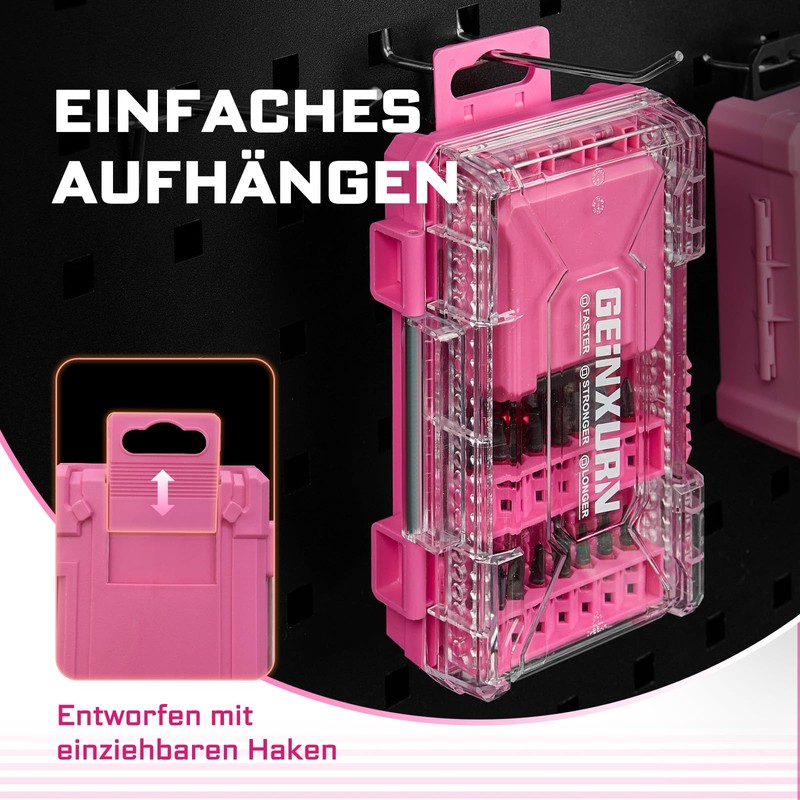 Geinxurn 31-Piece Bit Box Screwdriver Bit Set with Colour Coding