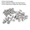 sourcing map 7mm Head Dia. Round Knobs Pull Handle, 12pcs