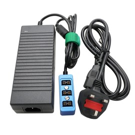 HangTon Ptap D-TAP Splitter Hub with AC Power Adapter 16V 10A for RED ARRI Sony Camera, Monitor, Light, Focus Motor, Wireless System Transmission, 1/4" M4 Mount, Blue