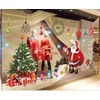 Topeedy Extra Large Size Christmas Window Stickers, 4 sheeet Reusuable