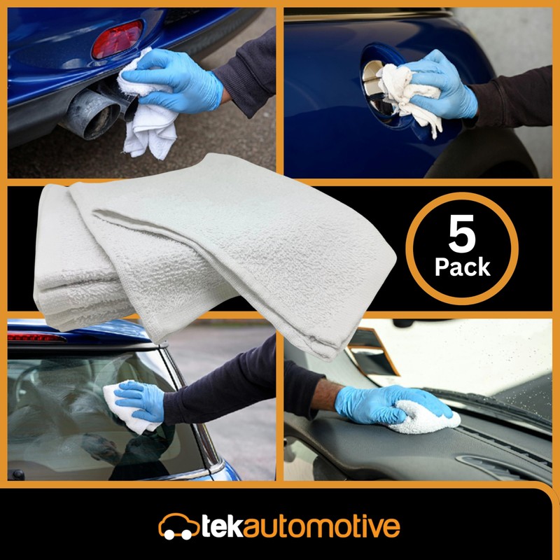 Tek Automotive Heavy Duty Terry Towelling Cleaning Cloths – 5