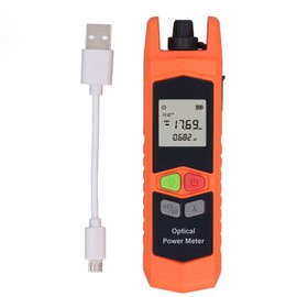 Optical Fiber Power Meter Professional ‑50 To 26dBm High Accuracy Fiber Optic Cable Tester with LED Light for FC SC ST Universal Interface