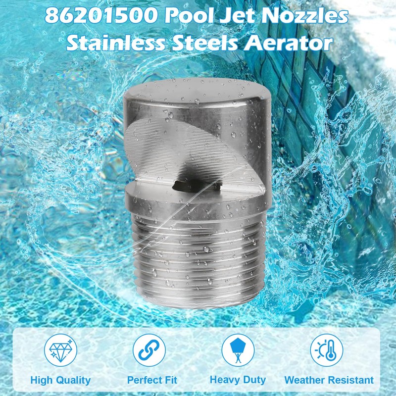GGTE 86201500 Pool Aerator Nozzle for 3/4 Inch Mip Aluminum