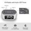 HOUSBAY Glow Small Alarm Clock Radio for Bedrooms with 7