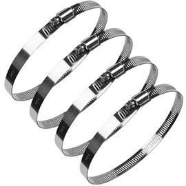 Profiwoab 4 Piece Large Hose Clamps 118-140 mm Large Hose Clamp Set for Pool Washing Machine Car Fixing Hoses and Pipes