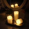 Stonebriar 3 Pack White Real Wax Assorted Size Flameless LED