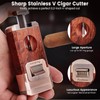 All-in-One Torch Lighter with Built-in Cigar Cutter, Holder, Dual Windproof
