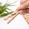 20pcs/set Bamboo Clothespins Natural Wooden Clothespins Durable Hanging Clips for