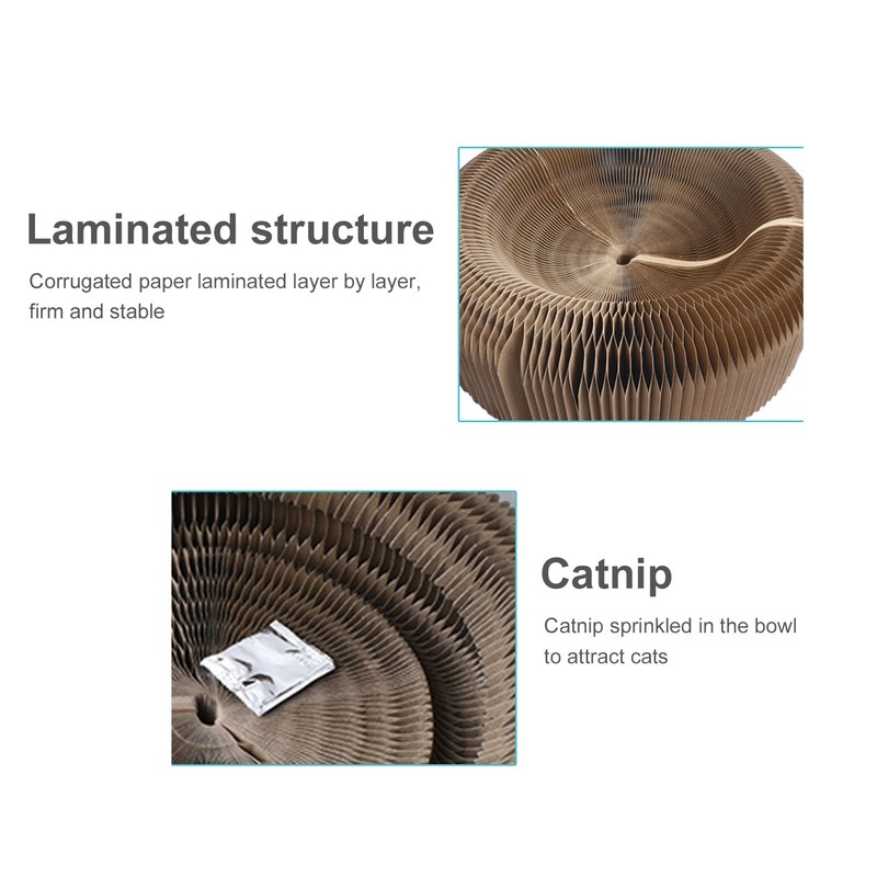 Foldable Cat Scratching Board Abrasion Resistant Magnetic Claw Grinding Cat