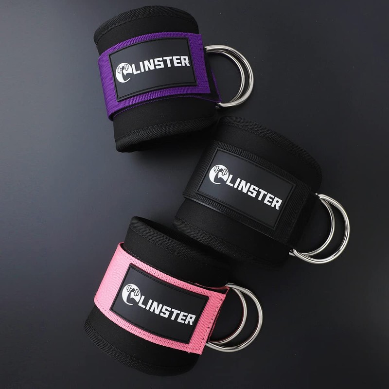 LINSTER Foot Straps Cable Pull (Pack of 2) for Fitness